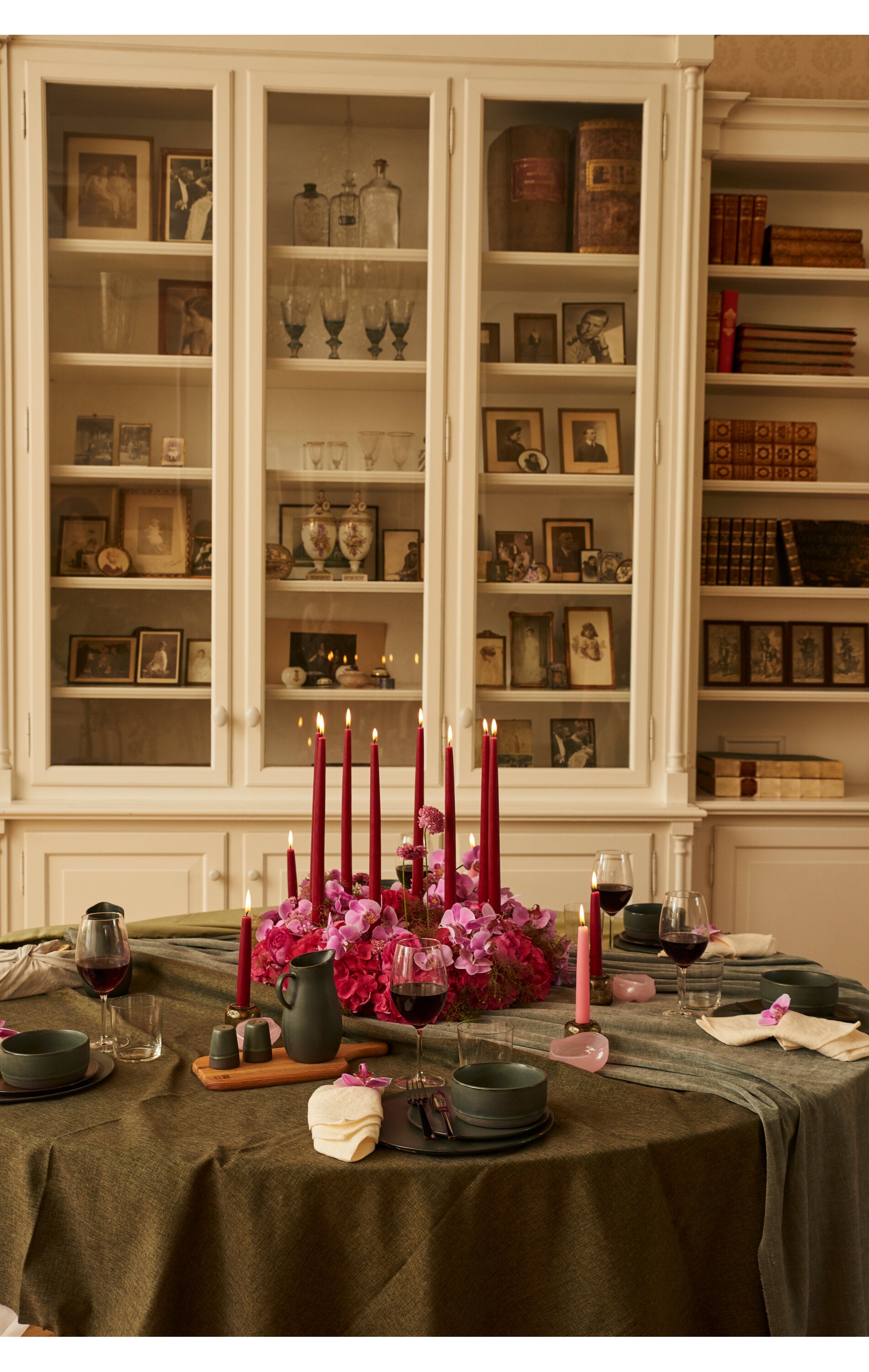 Høj skål, Northern green - 19,5 x 8 cm.